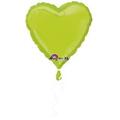 Anagram 18 in. Kiwi Green Heart Balloon, 5PK 52281